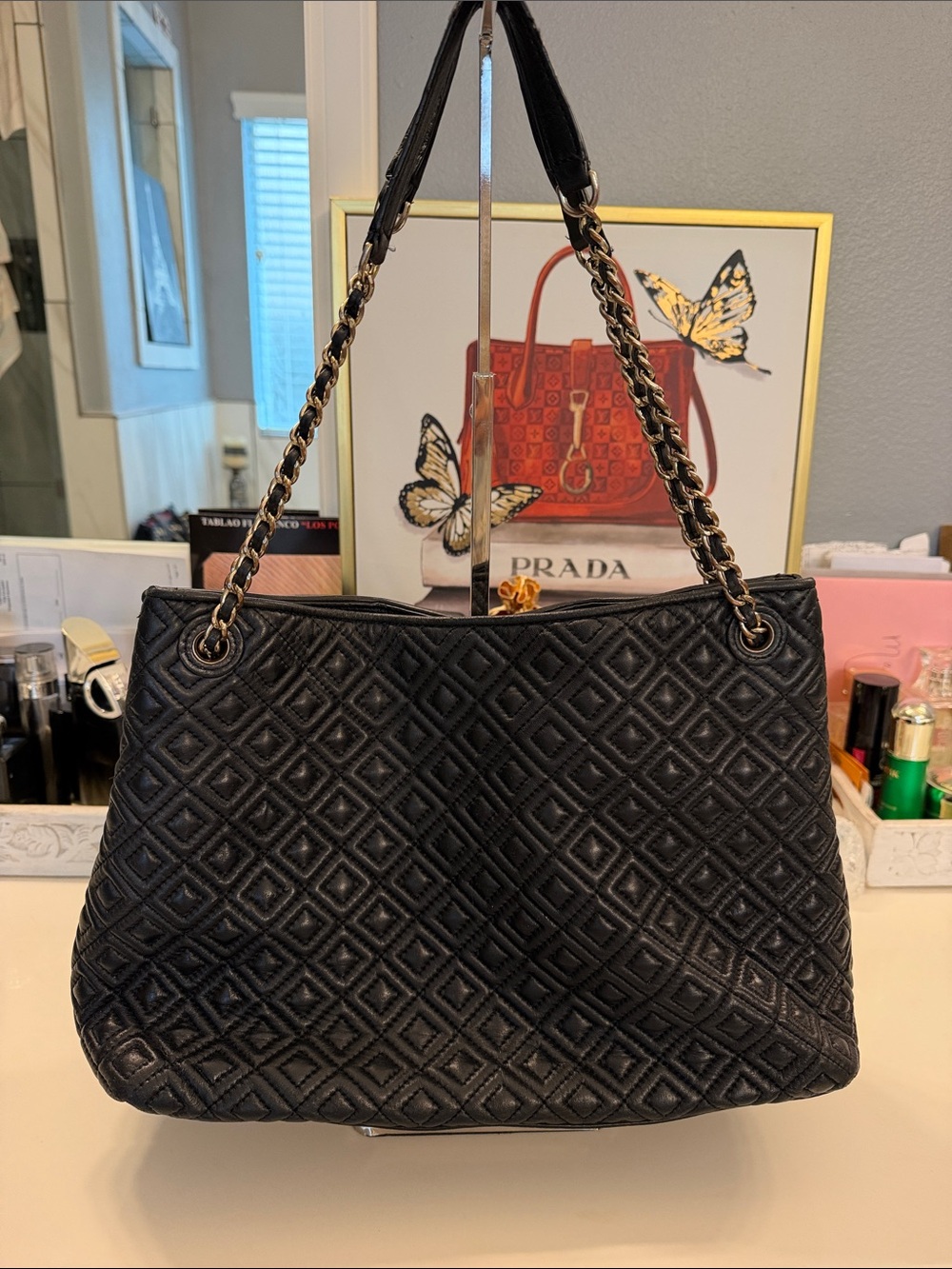 Tory Burch Black Quilted Chain-Handle Shoulder Bag - Picture 4 of 17